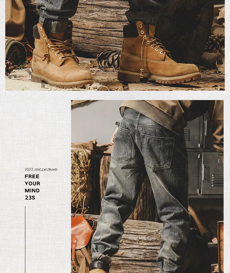 american high street personalized hip hop washed straight leg jeans for men and women loose and handsome trendy casual pants y2k unique jeans style 675