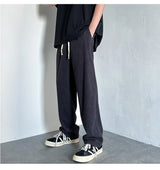 4 colors drawstring corduroy pants men fashion cotton casual pants men streetwear hip hop loose straight pants mens trousers unique default style 3746
