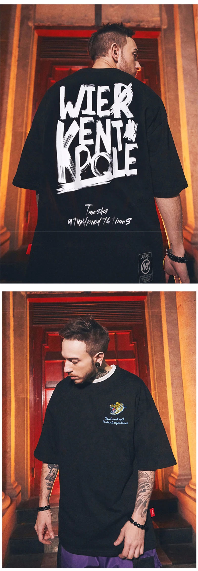 Y2k Angelcore design – Summer Letter Printed Oversized T Shirt Men Hip Hop Fashion