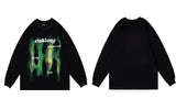 "Green Smoke" Unisex Men Women Streetwear Graphic Sweatshirt Daulet Apparel