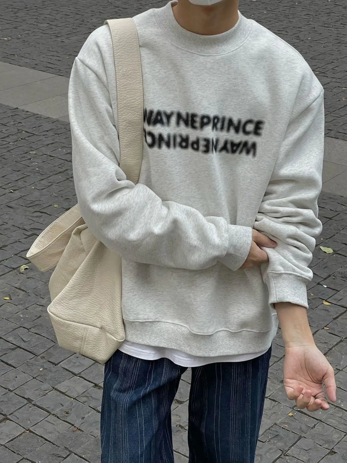 Korean Street Half Turtleneck Sweatshirt Men Autumn Winter New Bottoming Shirt