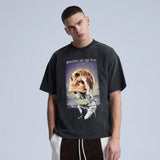 Trapwear Shirt – Rainbowtouches Washed T Shirts Mens Casual Clothing – Urban Streetwear for Men & Women