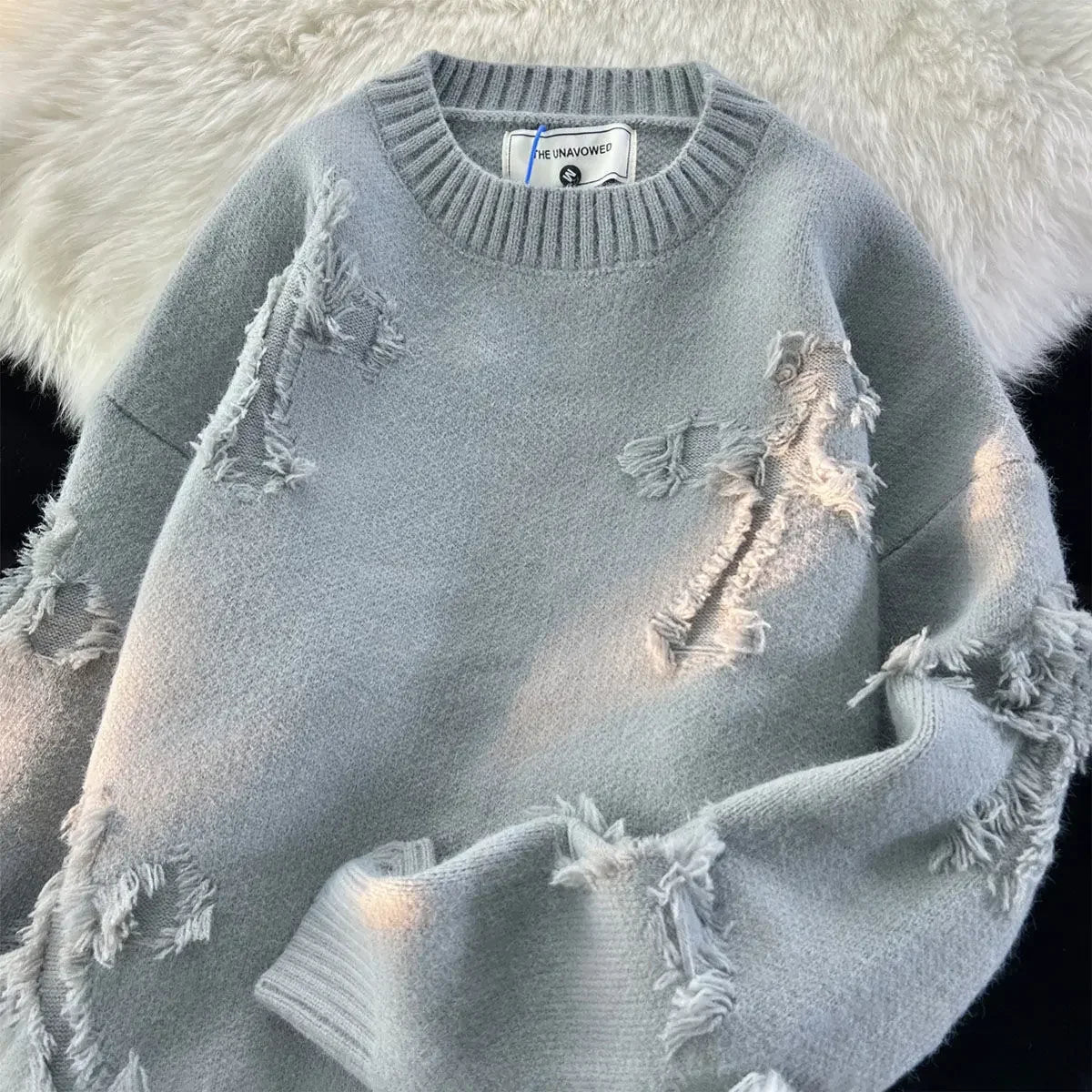 y2k flame knit sweater in soft cotton blend for fashion-forward fall wardrobes, ideal for men’s fashion and seasonal streetwe
