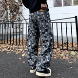 men distressed washed denim streetwear brand hip hop loose casual motorcycle cargo jeans pant cityboy y2k trousers unique cargo style 2452