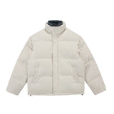 Winter Splice Denim Cotton-padded Jacket Men Women Stand Collar Fashion Loose Casual Thicken Warm Parkas Jacket Boyfriend Coat