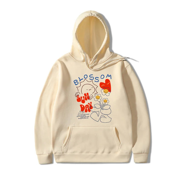 2022 Blossom Print Mens Hoodie Fashion Winter Autumn Mens Womens Cotto