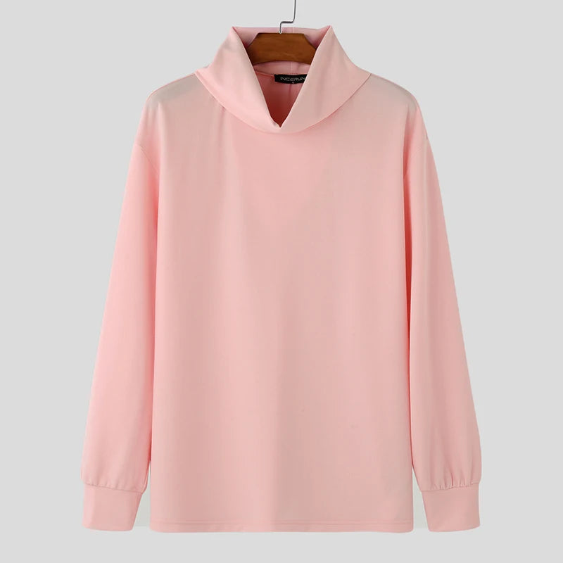 Fashion Casual Style Tops Incerun New Mens Pile Collar Design Hoodies