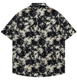 Men's Shirts Harajuku Cool Handsome High Street Masculinas Hawaiian Stylish Loose Half Sleeve Shirt Dark Wind Versatile Tops