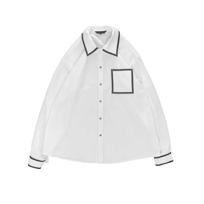 New Fashion Shirt Men's Long-sleeved 2023 Spring And Autumn Casual Loose Shirt Korean Style Comfortable Casual Top Boutique