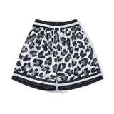new leopard shorts mens basketball shorts quick drying sports short pants summer mesh breathable sweatpants high street shorts unique joggers style 4371