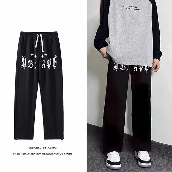 2024 autumn man pants cotton graphic black sweatpants s 5xl men clothing harajuku high street joggers new casual joggers