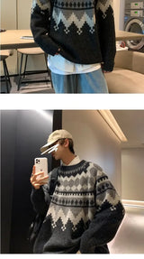 varsity knit sweater with retro streetwear styling for fall and winter outfits, ideal for men’s fashion and seasonal streetwe