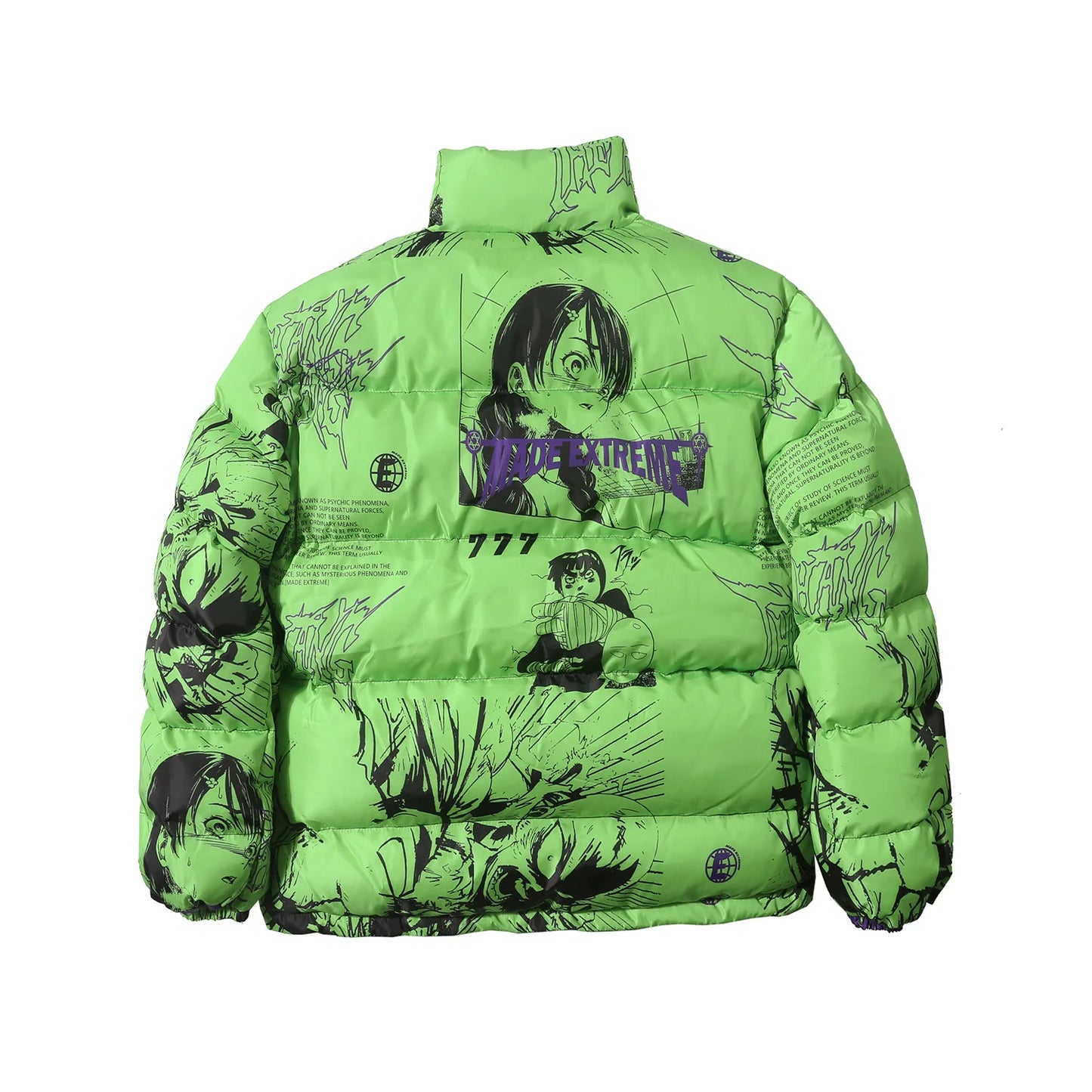 2023 Hip Hop Jacket Parka Men Anime Cartoon Graphic Padded Jacket Coat Warm Winter Streetwear Harajuku Puffer Jackets