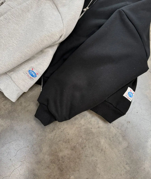 Streetwear Casual New White Zip Up Hoodie Fashion Sports Mens Womens L