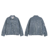 hip hop sequins denim jacket streetwear new casual long sleeve jean coats mens autumn winter harajuku cotton outerwear nan fa - variant style f2a747 for streetwear fashion
