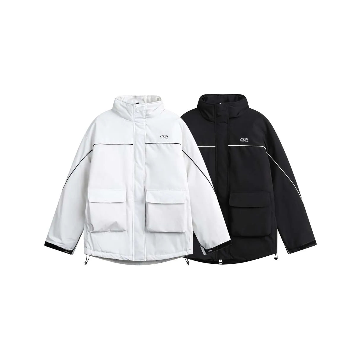 Men's Down Jackets 2023 Winter Outdoor Functional 90% White Duck Down Jacket Warm Cargo Coat Thick Outwear Hip Hop Streetwear