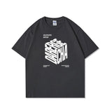 Cyberpunk Crying character – Summer High Street Cube Letter Printed T Shirt Men Casual Lo