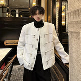 leather varsity coat, fall fit essential - oversized graphic apparel for edgy looks