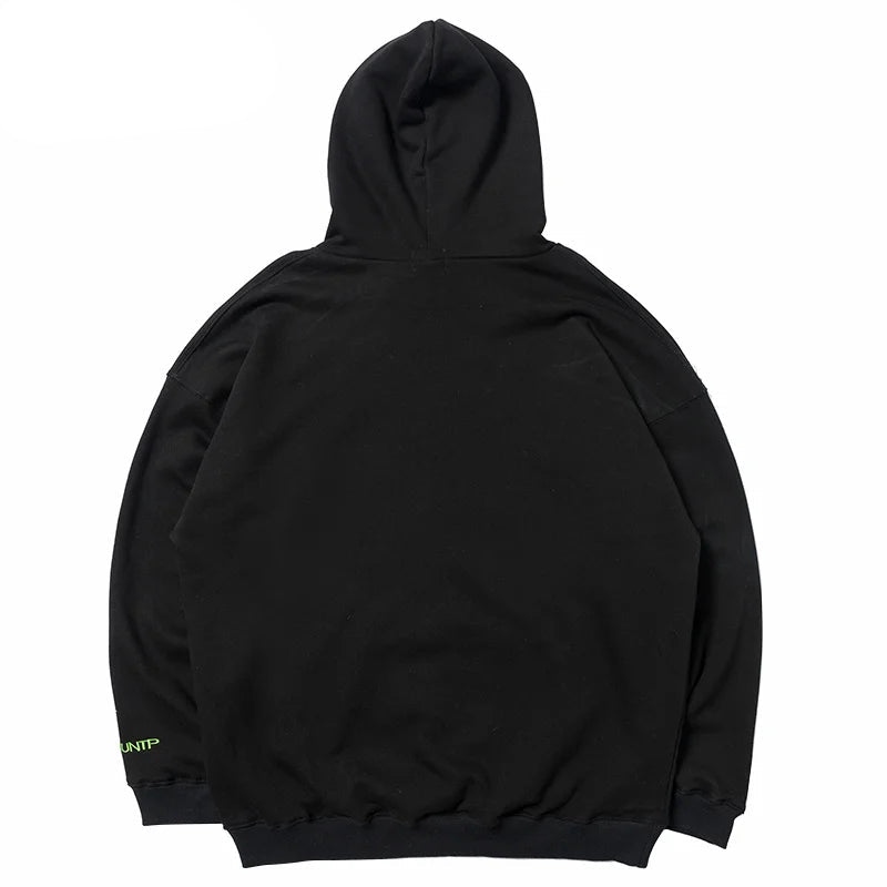 2023 Men Hip Hop Hoodie Sweatshirt Dancing Skull Butterfly Print Harajuku Hoodie Streetwear Winter Fleece Hooded Pullover Cotton