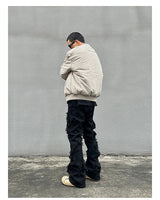 mens distressed ripped destroied tassel denim jean pants new fashion biker jeans streetwear flare pants joggers y2k men s jeans unique joggers style 3995