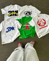 Y2k Vintage t-shirt – High Street Fashion Trend Letter Printed Oversized Short Sle