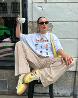 Urban Heat Tee – Graffiti Drip Flame and Retro Crown Print