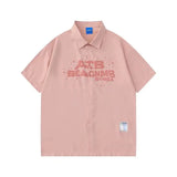 American retro letter printed short sleeved men and women summer new loose hip-hop personalized casual shirt top harajuku y2k