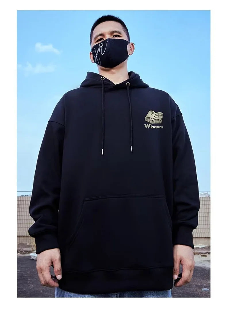 Autumn Men Funny Wisdom Monkey Graphic Print Hooded