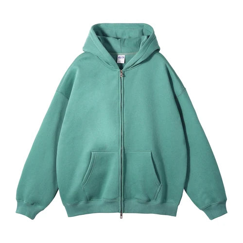 Harajuku crying character featuring oversized zip up hoodies kanye autumn and winter double zippered men cardigan hoody streetwear hooded casual female sweatshirt