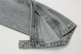 men fashion denim jeans casual bottom button open straight jeans with pockets hip hop streetwear zipper cargo joggers jean pants unique joggers style 2527