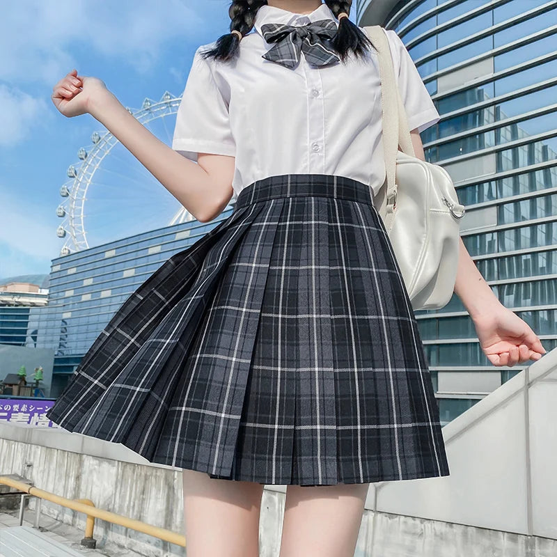 Jk Uniforms Gyaru School Uniform for Girl Student Pleated Skirt Uniform Set Women Short Sleeve Bow Tie Seifuku Japanese Style