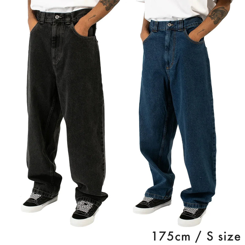 harajuku polar big boy baggy jeans y2k gothic pants graphic embroidery japanese streetwear jeans vintage mens wide trousers unique jeans style 243