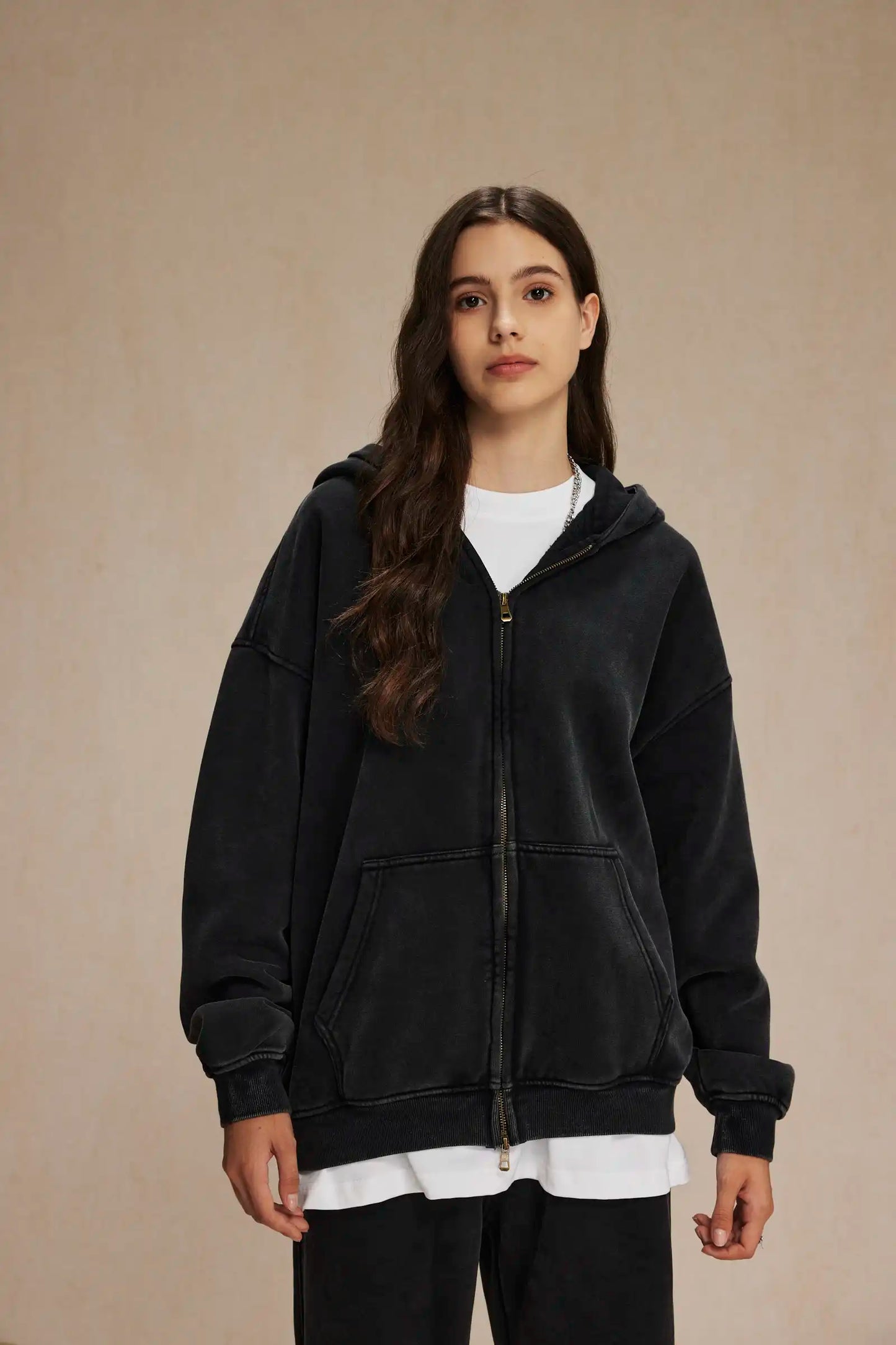 Batik Fleece Zippered Hoodie | Skatercore Style Hoodie