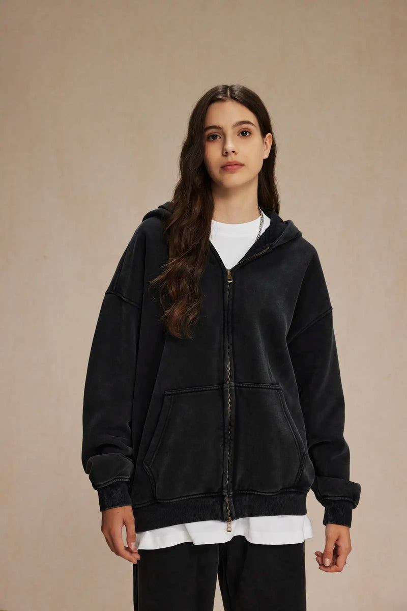 Batik Fleece Zippered Hoodie | Skatercore Style Hoodie
