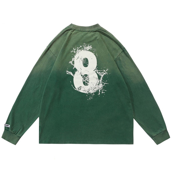 "Eight" Unisex Men Women Streetwear Graphic Sweatshirt Daulet Apparel