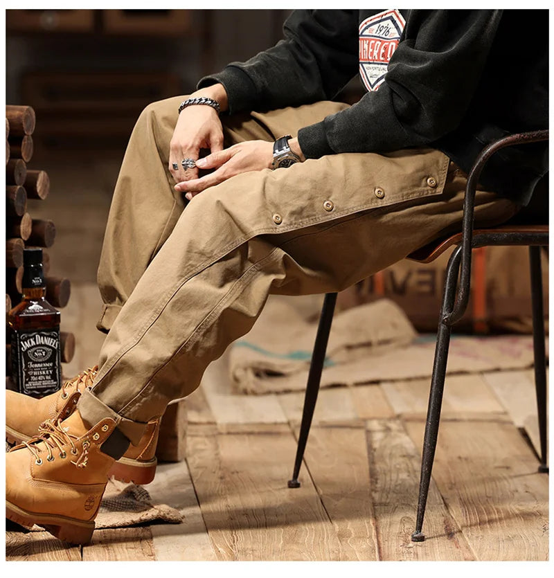 new breasted cargo tracksuit pants for men autumn y2k vintage harem tactical sweatpants casual outdoor baggy joggers trousers unique joggers style 60