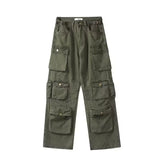 high street y2k men set casual loose lapel jacket hip hop multi pocket overalls 2 piece spring autumn fashion couple suit trend unique default style 4600