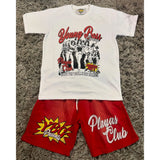 Grunge Oversized shirt – Ybg Playas Club Set Two Piece Set Graphic T Shirt Short Jean