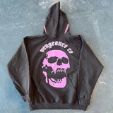 y2k long sleeved pullover hoodie sweatshirt jacket personalized printed pattern streetwear school outfit hip-hop punk