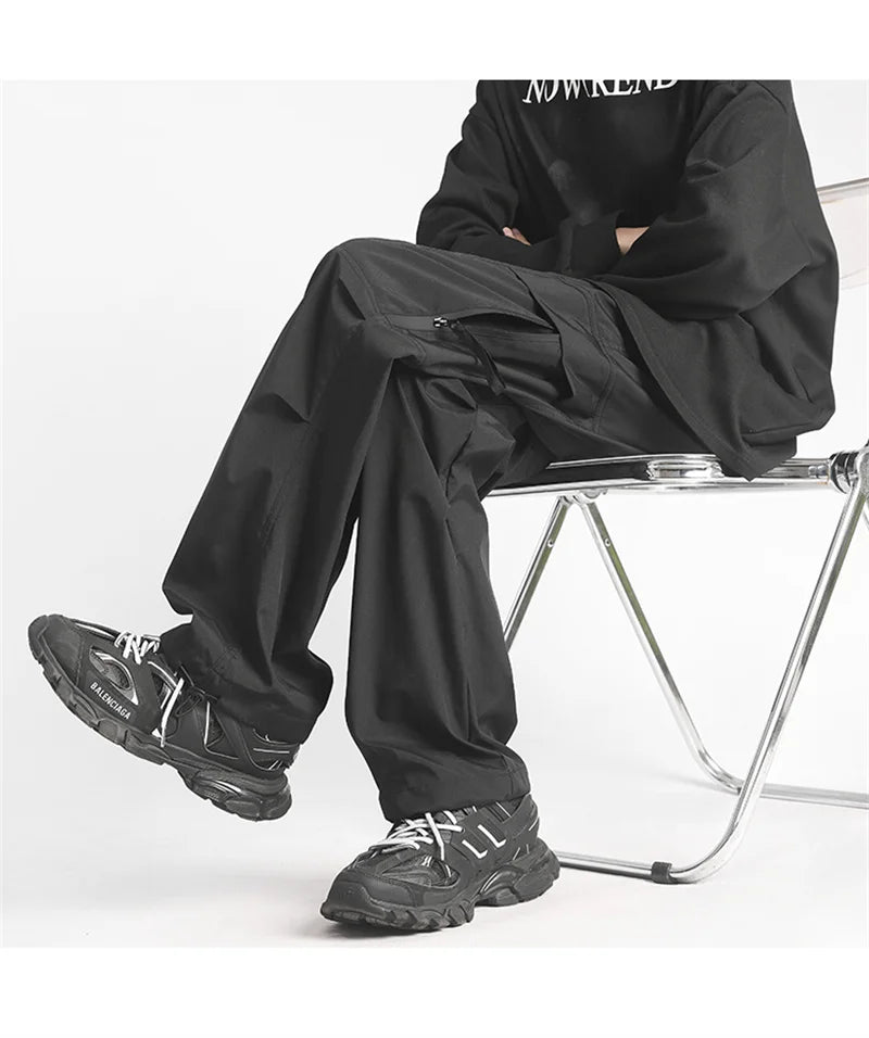 autumn mens cargo pants casual hip hop multi pocket trousers streetwear techwear sweatpants functional baggy pantalones hombre unique joggers style 225