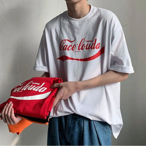 Vaporwave Tribal flame – Korean Summer Fashion Brand Printed Short Sleeved T Shirt Me