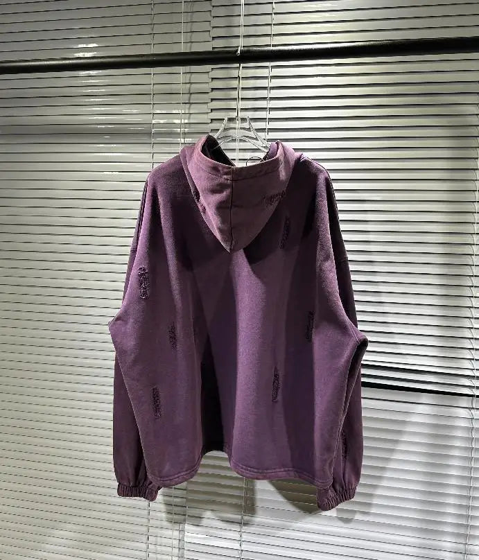 New Luxury 2023 Thug Club Washed Ripped Pullover Hoodies Hoody Hooded