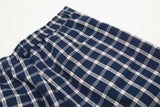 men women american streetwear fashion loose plaid wide leg straight pant boyfriend button down sports casual pants trousers unique default style 1424