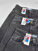 bigboy foreign trade american retro autumn new mens jeans ins black loose straight wide leg cargo pants streetwear men joggers unique joggers style 2375