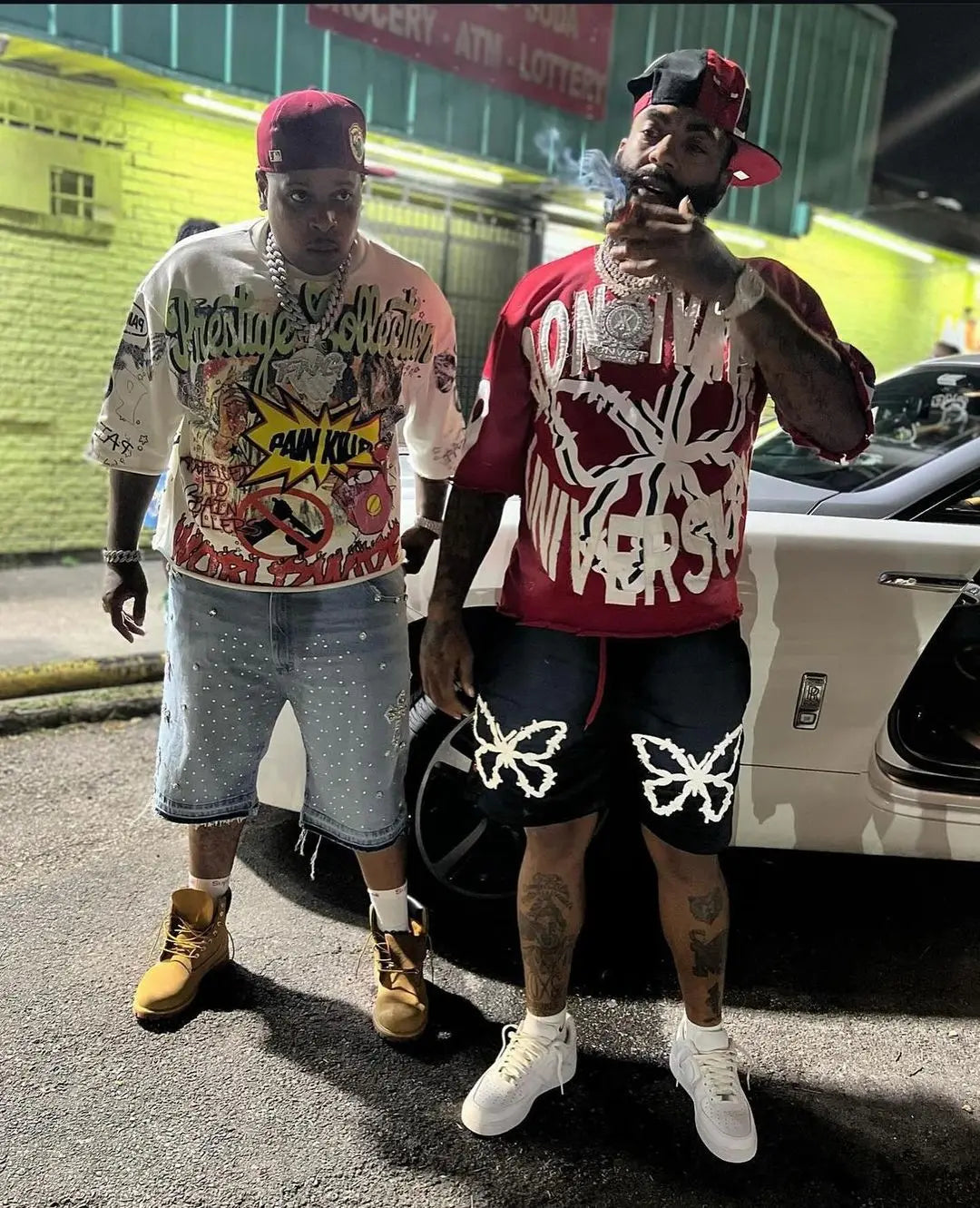 Denim Gym Shorts Men Women Y2K Hip Hop Retro Rhinestones Streetwear Shorts Gothic Baggy Jeans High Waist Basketball Shorts