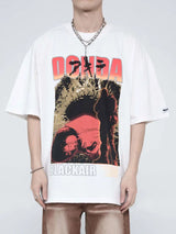Harajuku Oversized Shirt – Hip Hop Streetwear T Shirt Mens Vintage Poster Graphic Print – Modern Streetwear for Everyone