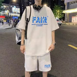 Harajuku Vintage print – Summer Men Tracksuit Korean Cartoon Streetwear Cool Bear Pri