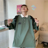Vaporwave Chrome logo – Pure Cotton Hong Kong Style Pure Cotton Polo Shirt Short Sle