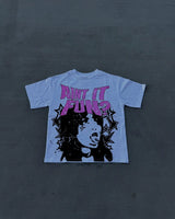 Anime Oversized shirt – 2024 Goth Fashion Cartoon Letter Printed Oversized T Shirt M