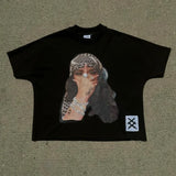 Sadcore Aesthetic print tee – European And American New High Street Fashion Brand Short Sl